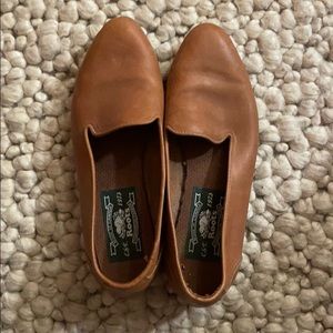 Vintage Roots cognac brown leather flats